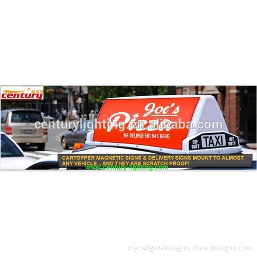new slim taxi top sign with led lighting